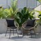 Flash Furniture Tan Rattan Rope Chairs - Black Cushions, PK 2 TW-VN017-TAN-BK-GG - alternate 1